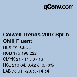 カラーコード: Colwell Trends 2007 Spring/Summer - Chill Fluent | qconv.com