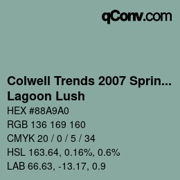 Código de color: Colwell Trends 2007 Spring/Summer - Lagoon Lush | qconv.com