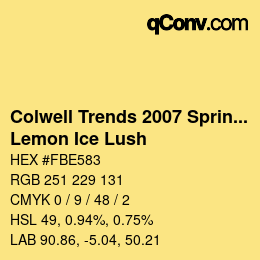 Farbcode: Colwell Trends 2007 Spring/Summer - Lemon Ice Lush | qconv.com