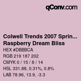 Farbcode: Colwell Trends 2007 Spring/Summer - Raspberry Dream Bliss | qconv.com