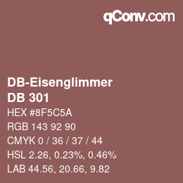 Farbcode: DB-Eisenglimmer - DB 301 | qconv.com