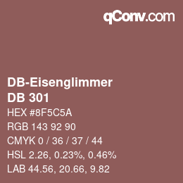 カラーコード: DB-Eisenglimmer - DB 301 | qconv.com