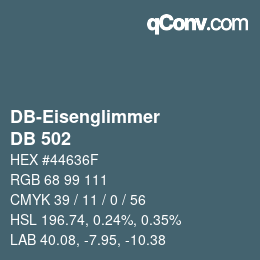 Código de color: DB-Eisenglimmer - DB 502 | qconv.com