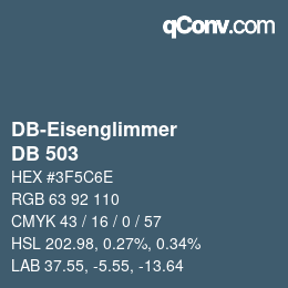 Farbcode: DB-Eisenglimmer - DB 503 | qconv.com