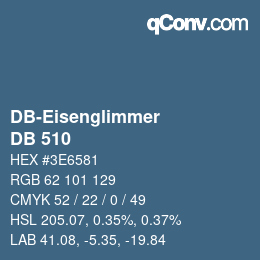 Code couleur: DB-Eisenglimmer - DB 510 | qconv.com