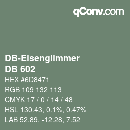 Farbcode: DB-Eisenglimmer - DB 602 | qconv.com