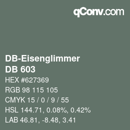 Farbcode: DB-Eisenglimmer - DB 603 | qconv.com