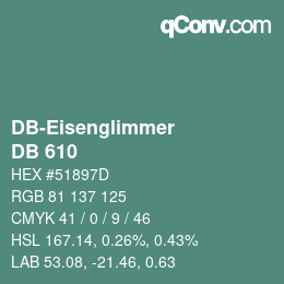 Code couleur: DB-Eisenglimmer - DB 610 | qconv.com