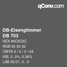 Farbcode: DB-Eisenglimmer - DB 703 | qconv.com