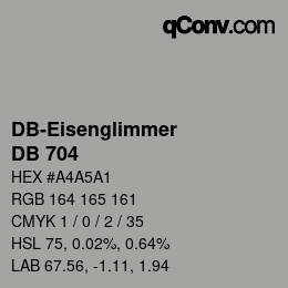 Código de color: DB-Eisenglimmer - DB 704 | qconv.com