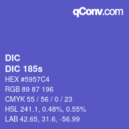 カラーコード: DIC - DIC 185s | qconv.com