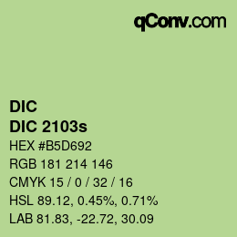 カラーコード: DIC - DIC 2103s | qconv.com