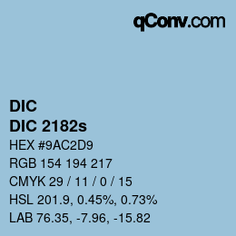 カラーコード: DIC - DIC 2182s | qconv.com
