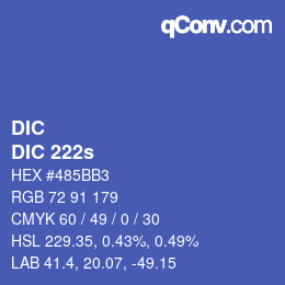 カラーコード: DIC - DIC 222s | qconv.com