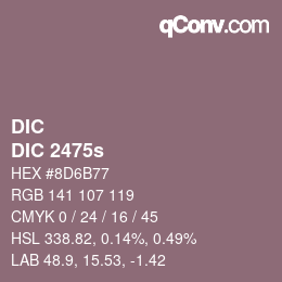 Color code: DIC - DIC 2475s | qconv.com