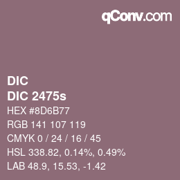 Color code: DIC - DIC 2475s | qconv.com