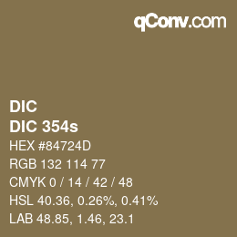 カラーコード: DIC - DIC 354s | qconv.com