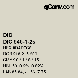 Color code: DIC - DIC 546-1-2s | qconv.com