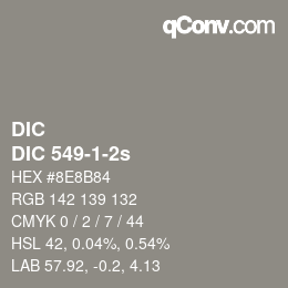 カラーコード: DIC - DIC 549-1-2s | qconv.com