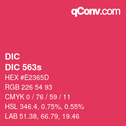 カラーコード: DIC - DIC 563s | qconv.com
