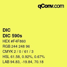 カラーコード: DIC - DIC 590s | qconv.com