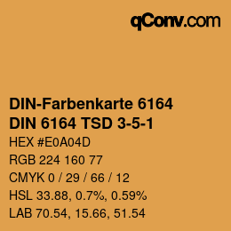 カラーコード: DIN-Farbenkarte 6164 - DIN 6164 TSD 3-5-1 | qconv.com