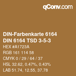 カラーコード: DIN-Farbenkarte 6164 - DIN 6164 TSD 3-5-3 | qconv.com