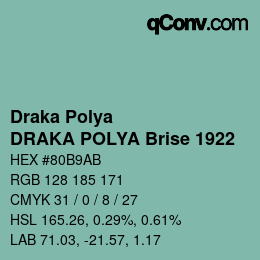 カラーコード: Draka Polya - DRAKA POLYA Brise 1922 | qconv.com