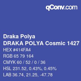 カラーコード: Draka Polya - DRAKA POLYA Cosmic 1427 | qconv.com