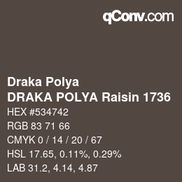 Código de color: Draka Polya - DRAKA POLYA Raisin 1736 | qconv.com