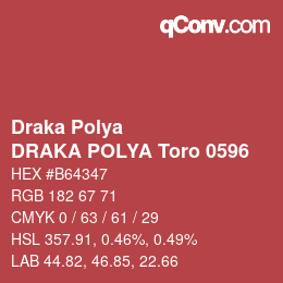 Código de color: Draka Polya - DRAKA POLYA Toro 0596 | qconv.com