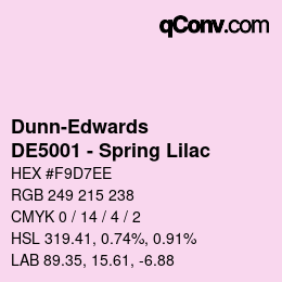 Color code: Dunn-Edwards - DE5001 - Spring Lilac | qconv.com