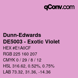 Color code: Dunn-Edwards - DE5003 - Exotic Violet | qconv.com