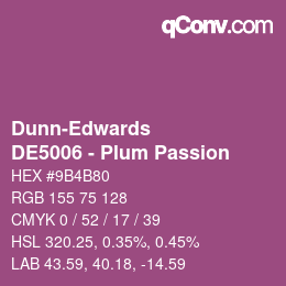 Color code: Dunn-Edwards - DE5006 - Plum Passion | qconv.com