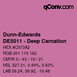カラーコード: Dunn-Edwards - DE5011 - Deep Carnation | qconv.com