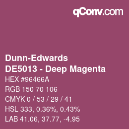カラーコード: Dunn-Edwards - DE5013 - Deep Magenta | qconv.com