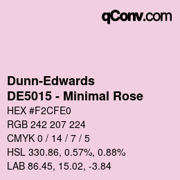 Color code: Dunn-Edwards - DE5015 - Minimal Rose | qconv.com