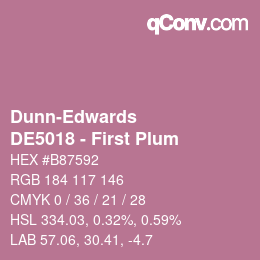 Color code: Dunn-Edwards - DE5018 - First Plum | qconv.com