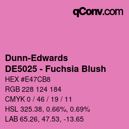 Farbcode: Dunn-Edwards - DE5025 - Fuchsia Blush | qconv.com