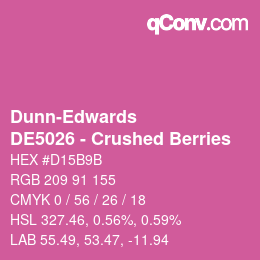 カラーコード: Dunn-Edwards - DE5026 - Crushed Berries | qconv.com
