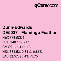 Farbcode: Dunn-Edwards - DE5037 - Flamingo Feather | qconv.com