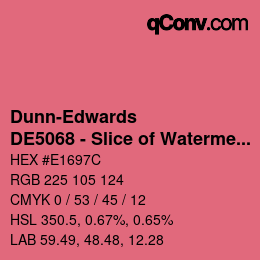 カラーコード: Dunn-Edwards - DE5068 - Slice of Watermelon | qconv.com