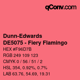 カラーコード: Dunn-Edwards - DE5075 - Fiery Flamingo | qconv.com