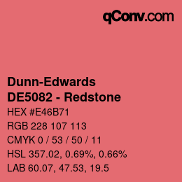 Color code: Dunn-Edwards - DE5082 - Redstone | qconv.com