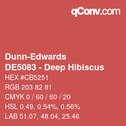 カラーコード: Dunn-Edwards - DE5083 - Deep Hibiscus | qconv.com