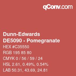 Color code: Dunn-Edwards - DE5090 - Pomegranate | qconv.com