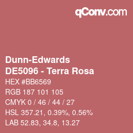 カラーコード: Dunn-Edwards - DE5096 - Terra Rosa | qconv.com