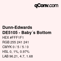 カラーコード: Dunn-Edwards - DE5105 - Baby´s Bottom | qconv.com