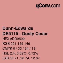 カラーコード: Dunn-Edwards - DE5115 - Dusty Cedar | qconv.com