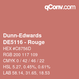 カラーコード: Dunn-Edwards - DE5116 - Rouge | qconv.com